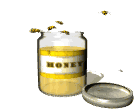 gif animado abejas y miel